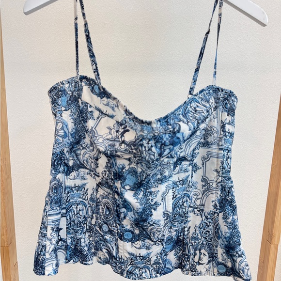 PrettyLittleThing Blue and White Corset Top NEVER WORN - Picture 2 of 5